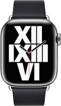 Apple Leather Band Modern Buckle voor de Apple Watch Series 1 / 2 / 3 / 4 / 5 / 6 / 7 / 8 / 9 / SE - 38 / 40 / 41 mm - Maat M - Midnight