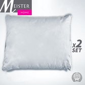 Meisterhome® classic wolkenzacht hoofdkussen 60x70 cm - 1250 gram - set van 2