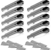 10x Professioneel Aluminium Knipmes 18mm Tapijtmes Inclusief 100 Snap-Off Mesjes