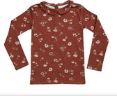 Peterpan Kroog |Long Sleeve Shirt | Festiva Floral Dusty Terra | Maat 80/86 | Blossom Kids