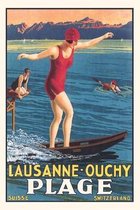 Pocket Sized - Found Image Press Journals- Vintage Journal Lausanne Travel Poster