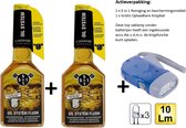 5 in 1 Reiniging en beschermingsmiddel 5 in 1 Oil system Flush 325ml - 2 Stuks + Zaklamp/Knijpkat