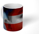 Mok - Koffiemok - Vlag van Oostenrijk - Mokken - 350 ML - Beker - Koffiemokken - Theemok