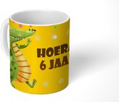 Mok - Koffiemok - Verjaardag kind - 6 jaar - Feest - Mokken - 350 ML - Beker - Koffiemokken - Theemok