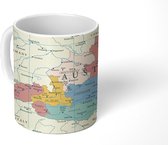 Mok - Kaart van Oostenrijk - 350 ML - Beker