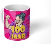 Mok - Koffiemok - Jubileum cadeau - Verjaardag - 100 jaar - Vrouw - Mokken - 350 ML - Beker - Koffiemokken - Theemok