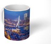 Mok - Koffiemok - Skyline - Erasmusbrug - Rotterdam - Mokken - 350 ML - Beker - Koffiemokken - Theemok