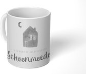 Mok - Koffiemok - Mama - Schoonmoeder - Moederdag cadeautje - Spreuken - zwart wit - Mokken - 350 ML - Beker - Koffiemokken - Theemok - Mok met tekst