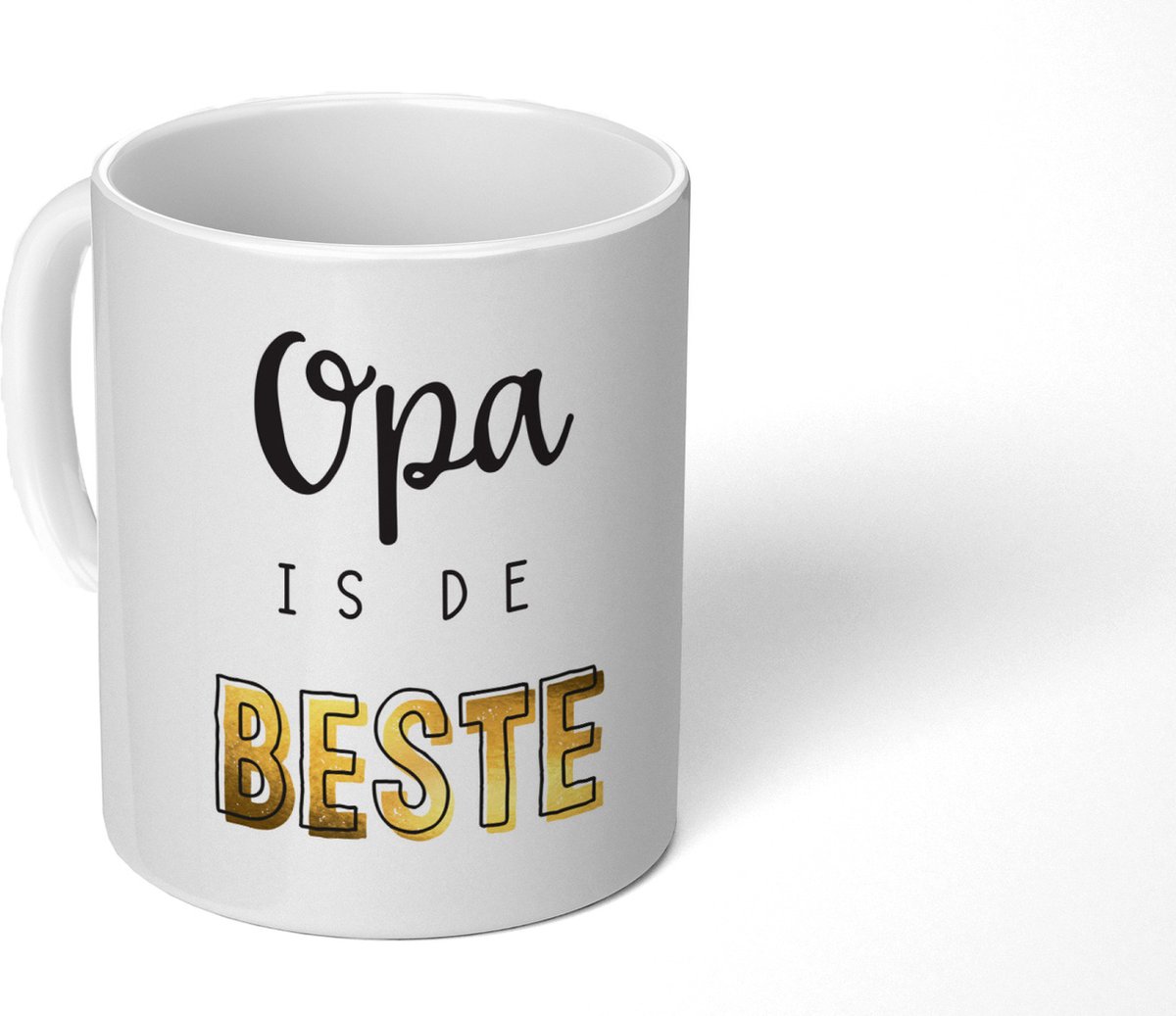 Mok - Koffiemok - Vaderdag geschenk - Opa - Quote - Opa is de beste - Spreuken - Mokken - 350 ML - Beker - Koffiemokken - Theemok - Mok met tekst