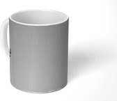 Mok - De Sfinx van Gizeh in de blauwe lucht - zwart wit - 350 ML - Beker