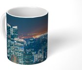 Mok - Verlichting in de gebouwen van de skyline van Jinan - 350 ML - Beker