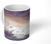 Mok - Oranje zonsondergang met een regenboog - 350 ML - Beker