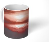 Mok - Zonsondergang met silhouet van vliegtuig - 350 ML - Beker