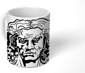 Mok - Het hoofd van het mens van Vitruvius - 350 ML - Beker