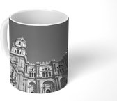 Mok - Plaza del Obispo van het Spaanse Málaga - zwart wit - 350 ML - Beker