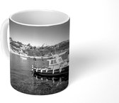 Mok - Agiou Georgiou-haven in Cyprus - zwart wit - 350 ML - Beker