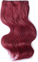 Remy Human Hair extensions Double Weft straight 16 - rood 530#