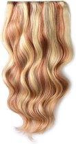 Remy Human Hair extensions Double Weft straight 22 - blond / rood / blond 27/33/613#