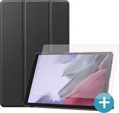 Samsung Tab A7 Lite Hoes - Perfecte pasvorm - Slaap/Wake functie – Diverse kijkhoeken – Met Screenprotector - Zwart