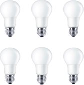Greenways - Led Lampen - E27 - 10.5Watt (75w) - DIMBAAR - Warm wit licht - 2700K - Led bulb - 10.5W (vervangt 75w) - Grote fitting - Mat - Zuinig - 6 STUK(S)