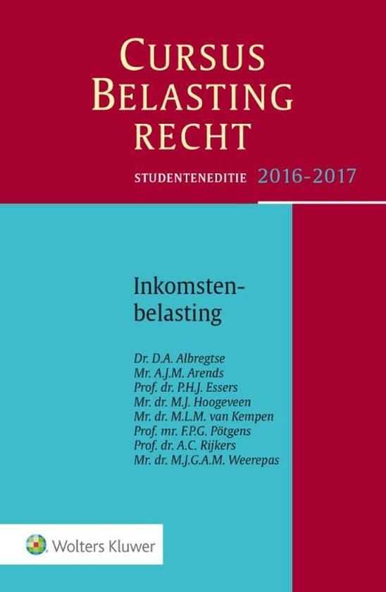 Cursus Belastingrecht - Inkomstenbelasting 2016-2017 Student ... - cover