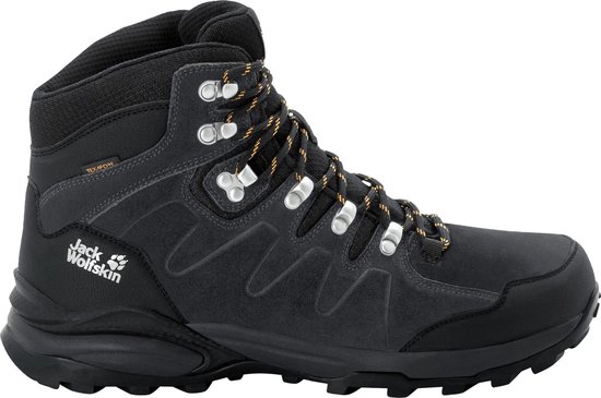 Chaussures de randonnée Jack Wolfskin Refugio - Taille 42 - Homme - gris foncé - noir