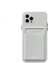 DrPhone IH3 – TPU Telefoonhoesje - Portemonnee kaarthouder – Schokbestendig -Bumper - Geschikt voor IPhone 13 Pro Max - Wit