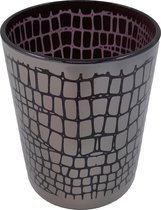 Colmore - Glazen waxinelichthouder - Theelichthouder glas - Grijs - 10x10x13cm