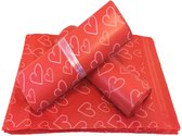 Verzendzak Rood | Hart | 25 stuks | 25x35CM | Verzendzakken | Verzendzakken voor kleding | Verzendzakken webshop | Verzendzakken plastic | Koerierszakken | Coex zakken | Verzenden