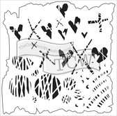 Hobbysjabloon - Template 30,5x30,5cm 30x30cm graffiti kisses