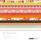 Scrapbook papier - Kaisercraft spring bloom paper pad 16,5x16,5cm - 1 stuk