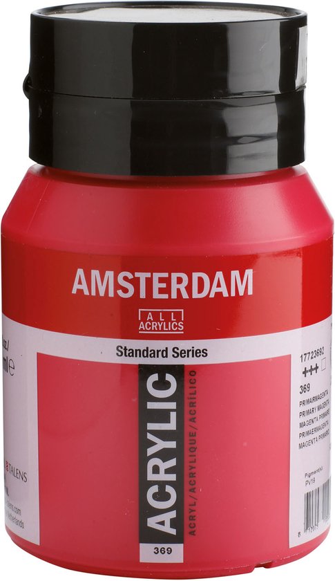Ecologie geleider Wereldwijd Amsterdam Standard Series Acrylverf - 500 ml 369 Primairmagenta | bol.com