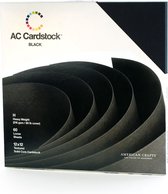 Cardstock pack 30,5x30,5cm x60 Zwart