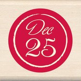 Inkadinkado wood mounted stamps december 25 circle