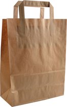 Vaessen Creative Tas papier kraft bruin platte handgreep 5