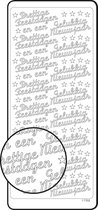 Vaessen Creative Sticker - 10x23cm - 10st - goud diversen kerst