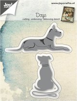Joy!Crafts Stencil - Stans-embos-debosmal Honden 2 stuks