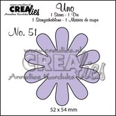 Crealies Uno snijmal - no.51 Bloem 22