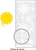 Vaessen Creative Sticker - 10x23cm - 10st - geel bloemen