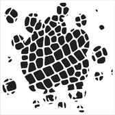 Hobbysjabloon - Template 4x4" 10x10cm pangaea
