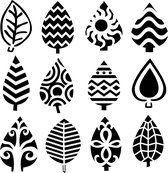The Crafter's Workshop Stencil - 30x30cm - abstract leaves