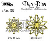 Duo Stansen - Nr.35 - Bloemen 17 - 38x40mm - 2 stuks