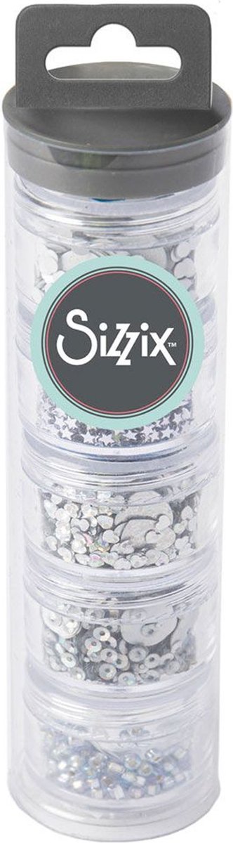 Sequins & beads silver - Sizzix