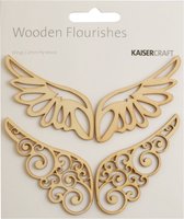 Kaisercraft wood flourish 10.5cm wings