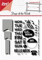 Joy!Crafts Snijstencil - + stempel Noor Engels "Days week"