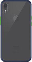 iPhone XR Back Cover - Blauw/Transparant