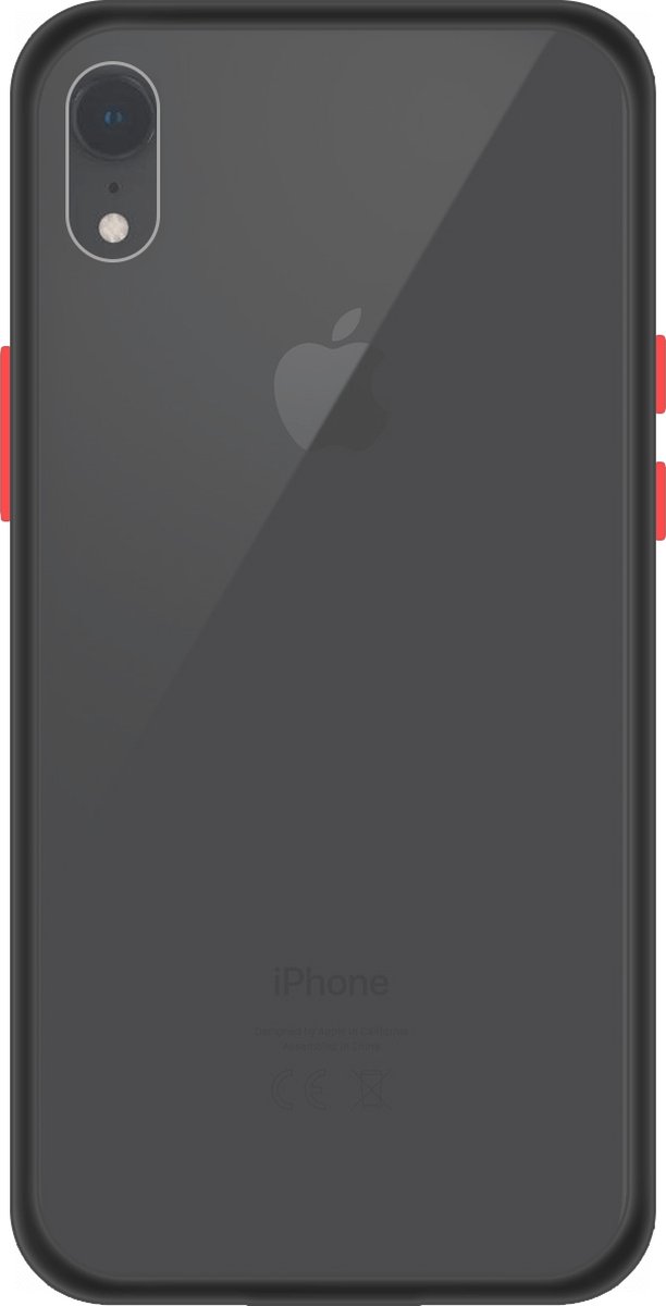 iPhone XR Back Cover - Zwart/Transparant