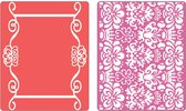 Sizzix 3D TextuRood Impressions Embossing Scroll Frame - 2 stuks