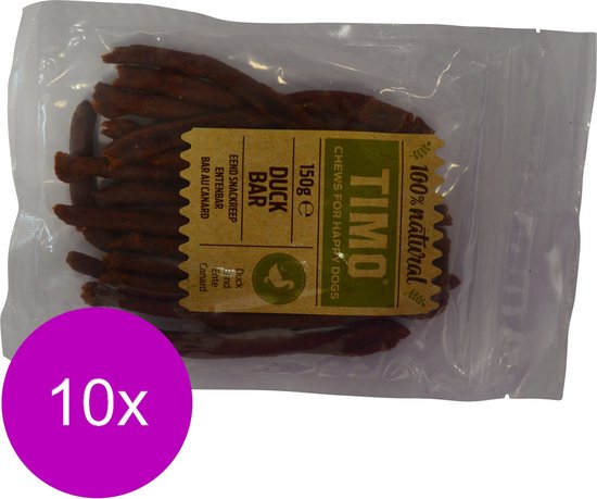 Foto: Timo eend snackreep hondensnacks 10 x eend 150 g