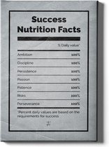 Walljar - Nutrition Facts - Muurdecoratie - Canvas schilderij